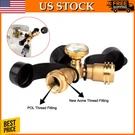 Camplux Propane Tank Y Splitter Adapter Gauge Tee Connector Gas Grill Indicator. Fixed Price $19.99.