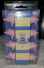 Charcoal Companion Pig Corn Holders, Stainless Steel Prongs, Vintage Set Of 4. Fixed Price $10.99.