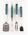 Char=broil 4PC Comfort Grip Tool Set- Heat Resistance -bbq Grill Teal. Fixed Price $17.42.