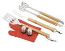 Leeds Grill Set With Carry Pouch -tongs Mitt Fork Salt Pepper Shaker Camping New. Fixed Price $18.98.