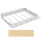Unicook Stainless Steel Bbq Shish Kabob Set, Large Upgraded, Silver. Fixed Price $28.58.