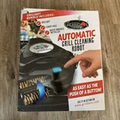 Grillbot Automatic Cleaning Robot Black, Brass Rotating Brushes Open Box. Fixed Price $56.00.