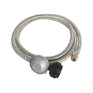 6FT Propane Regulator With Stainless Steel Braided Hose 3/8" Flare Connector .... Fixed Price $40.93.