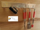 Bbq Grilling Tool Set Fork Spatula Tongs Brush Hanger Storage Holder 1100111. Fixed Price $23.39.