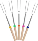 5 Pack Extendable Stainless Steel Roasting Sticks 32" For S'mores Hot Dogs. Fixed Price $14.85.