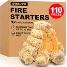 110 Pcs - Natural Starters For Fireplace, Pellet Stove, Bbq,. Fixed Price $25.23.