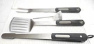 Brookstone Professional 4-PIECE Bbq Grill Tool Set Stainless Steel Suede Roll P3. Fixed Price $34.95.