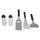 5 Piece Silver Barbecue Tool Set Stainless Steel Griddle Accessories. Fixed Price $72.09.