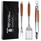 Grilaz Heavyduty Rose Wooden Bbq Grilling Tools Set. Extra Thick Stainless St.... Fixed Price $100.86.