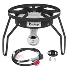 200,000 Btu Burner High Pressure Gas Cooker Camping Outdoor Portable Classic Bbq. Fixed Price $75.99.