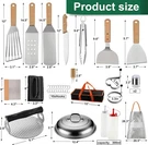 Grilljoy Griddle Accessories Set With Robust Plastic Handle, All-in-one. Fixed Price $44.59.