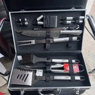 Kaluns Bbq Tool Set Stainless Steel Spatula Fork Brush Knife Corn Holders Case. Fixed Price $20.00.