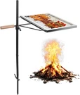 Swivel Campfire Grill Grate, Height 35", 360 Adjustable Heavy Duty Steel. Fixed Price $47.99.