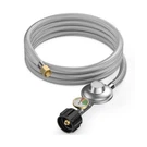 Onlyfire 5 Feet Propane Regulator Hose With Tank Gauge, Stainless Ste.... Fixed Price $35.34.