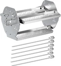 Skyflame Rotisserie Trays With Shish-kebab Skewer Set, 2 1 Stainless Steel Bb. Fixed Price $83.52.