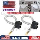 Rv Propane Braided Hose 15" 1/4" Inverted Male Camper Tank Pigtail Connector. Fixed Price $17.99.