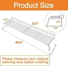 Stainless Steel Warming Rack Weber Genesis Grill 300 Series 81323 62749 65054. Fixed Price $29.99.