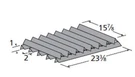 Music City Metals Grill Part # 99813 - Heat Plate, Porc Stl, 23.375 X 15.875; W. Fixed Price $102.92.