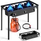 Propane 75000-225000 Btu 3-SIZE Gas Burners Outdoor Cooker Stove Bbq Grill Us. Fixed Price $74.89.