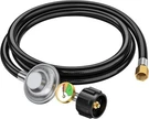 6FT Propane Regulator With Hose&gauge, 0-1PSI Hose, Gas Grill Regulat.... Fixed Price $33.98.