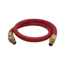 Red Rubber Air Hose Whip 3' Long 1/4" I.d. With Male Ball Swivel. Fixed Price $19.19.