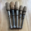 Vintage Lot Of 5 Steven / Walden Spintite Nut Drivers Wood Handles Tools. Fixed Price $14.99.