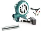Bstjxdz Dual Bbq Blower Charcoal Chimney Starter Smoker Fan Medium, Green. Fixed Price $55.65.