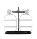 Rv Dual Propane Tank Cylinder Rack For Camper And Travel Trailer 20LB Tan.... Fixed Price $38.80.