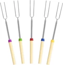 5 Marshmallow Roasting Sticks Pack, Green, Blue, Yellow, Red, Purple. Fixed Price $11.99.