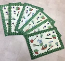 Pottery Barn Vintage Placemat 6PC Set Spring Tools Gardener Table Linens. Fixed Price $39.95.
