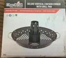 Char-broil Deluxe Vertical Chicken Cooker Grill Pan Only--missing Center Piece. Fixed Price $34.99.
