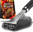 Grill Cleaning Brush W/ Stainless Steel Scraper Adjustable Handle Bbq Tool. Fixed Price $13.95.