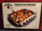 Jim Beam Stainless Steel Kabob Rack W/six 180 Degree Skewers. Fixed Price $22.50.