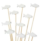 Bamboomn White Fish Cocktail Appetizers Toothpick Stirrer Stick. Fixed Price $13.62.