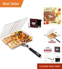 All-in-one Grill Basket Set With Skewers And Basting Brush Perfect For Bbqs. Fixed Price $48.99.