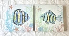 Set Of Two 12" X Stupell Industries Aquatic Striped Fish Canvas Wall Art. Fixed Price $32.99.