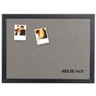 Gideal Large Bulletin Board 36 X 48 Inch, 100% Wood Framed Canvas Cork .... Fixed Price $157.93.