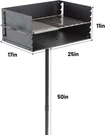 Park-style Charcoal Grill Heavy Duty Steel Outdoor Bbq & Grate Single Post. Fixed Price $95.99.
