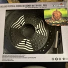 Char-broil Deluxe Vertical Chicken Cooker With Grill Pan. Fixed Price $17.00.
