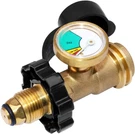 Dozyant Universal Fit Pol Propane Tank Adapter With Gauge - Converts. Fixed Price $22.87.