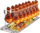 Newcomdigi Chicken Leg Rack For Grill With Drip Tray, 14 Slots Sliver. Fixed Price $27.46.