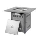 28 Inch Propane Fire Pit Table, Gas Square Outdoor Dinning With Li.... Fixed Price $203.09.