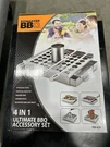 Pitmaster Bbq 4 1 Ultimate Accessory Set, Stainless Steel Open Box. Fixed Price $29.99.