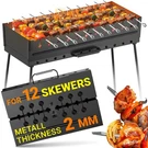 Charcoal For 12 Skewers - Portable Barbecue Camp Grills Mangal Schaschl.... Fixed Price $157.20.