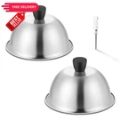 Hasteel 6 Inch Basting Cover, Stainless Melting Dome Set Of 2, Silver. Fixed Price $19.99.