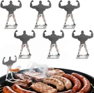 6 Pcs Stainless Steel Muscle Man Hot Dog Holder - Fun Bbq Accessory. Fixed Price $26.99.