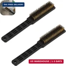 2 Pcs Brush Stainless Steel Cleaning For Outdoor Grill, Black. Fixed Price $9.36.