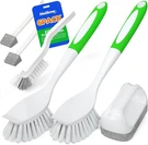 6 Pack Dish Brush With Handle Kitchen Cleaning Set For Pot, Pan,. Fixed Price $7.95.