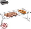 Dcyourhome Griddle Warming Rack For 17" Blackstone Adjustable Steel. Fixed Price $37.99.