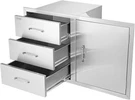 Vevor Outdoor Kitchen Drawer Combo 38.1''W X 22.6''H 20.8''D,BBQ Access. Fixed Price $453.00.
